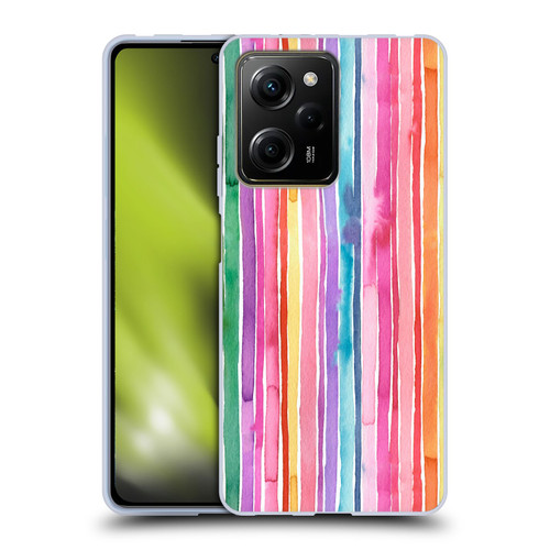 Ninola Colorful Geometric Rainbow Stripes Soft Gel Case for Xiaomi Redmi Note 12 Pro 5G