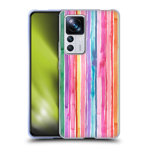 Ninola Colorful Geometric Rainbow Stripes Soft Gel Case for Xiaomi 12T Pro