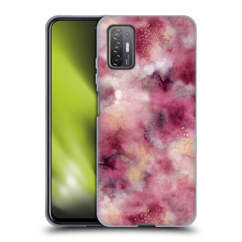Ninola Colourful Patterns Pink Marble Soft Gel Case for HTC Desire 21 Pro 5G