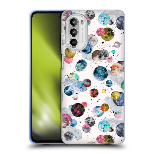 Ninola Colourful Patterns Space Planets White Soft Gel Case for Motorola Moto G52