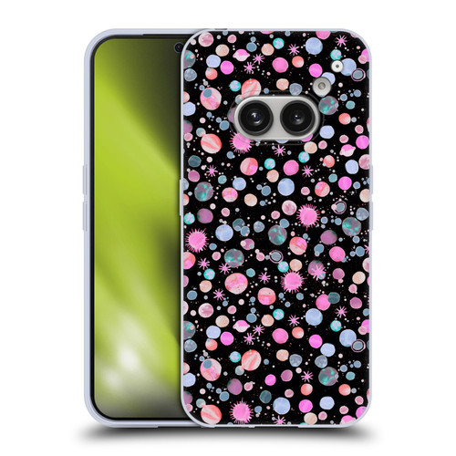 Ninola Colourful Patterns Space Planets Pink Soft Gel Case for Nothing Phone (2a)