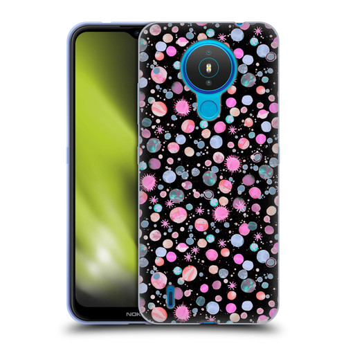 Ninola Colourful Patterns Space Planets Pink Soft Gel Case for Nokia 1.4