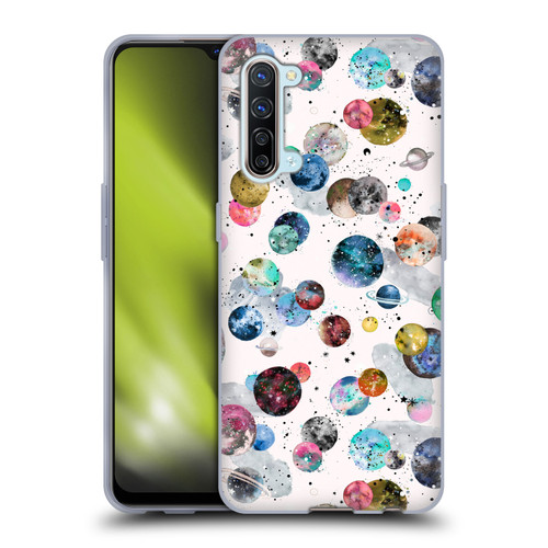 Ninola Colourful Patterns Space Planets White Soft Gel Case for OPPO Find X2 Lite 5G