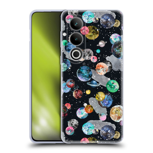 Ninola Colourful Patterns Space Planets Black Soft Gel Case for OPPO OnePlus Ace 3V 5G