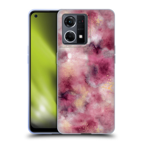 Ninola Colourful Patterns Pink Marble Soft Gel Case for OPPO Reno8 4G