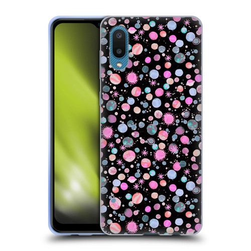 Ninola Colourful Patterns Space Planets Pink Soft Gel Case for Samsung Galaxy A02/M02 (2021)