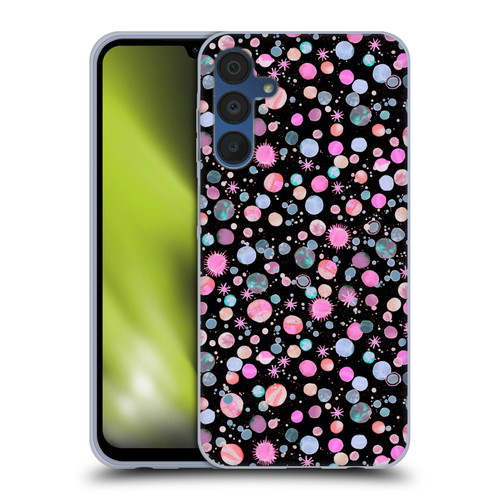 Ninola Colourful Patterns Space Planets Pink Soft Gel Case for Samsung Galaxy A15