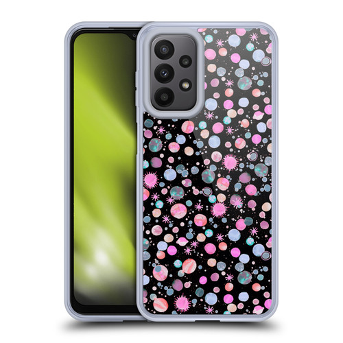 Ninola Colourful Patterns Space Planets Pink Soft Gel Case for Samsung Galaxy A23 / 5G (2022)