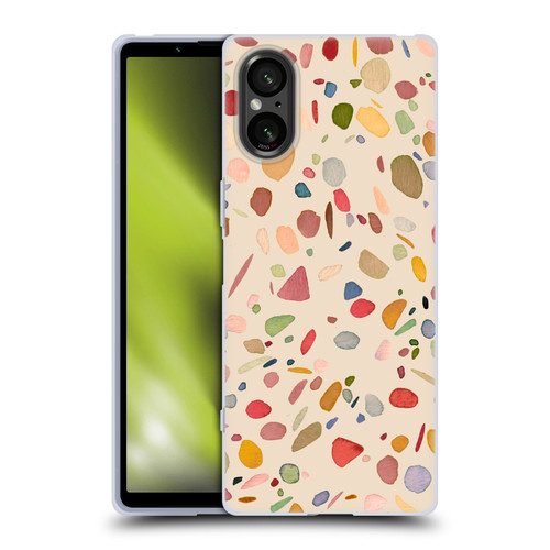 Ninola Colourful Patterns Terrazzo Soft Gel Case for Sony Xperia 5 V 5G