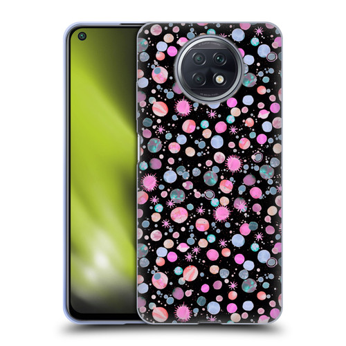 Ninola Colourful Patterns Space Planets Pink Soft Gel Case for Xiaomi Redmi Note 9T 5G