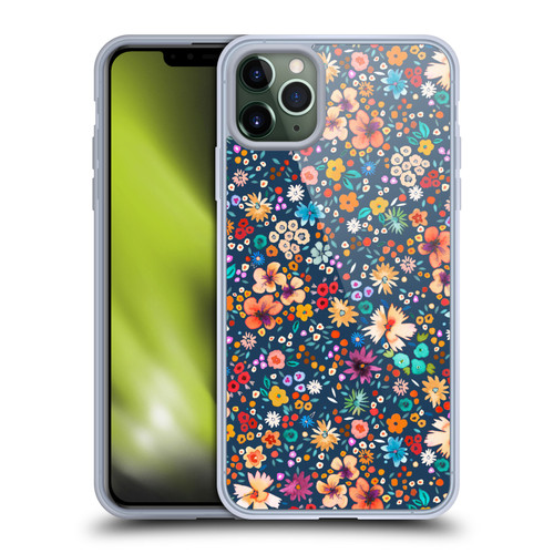 Ninola Colourful Prints Blue Floral Soft Gel Case for Apple iPhone 11 Pro Max