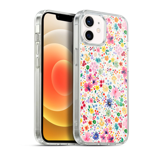 Ninola Colourful Prints Pink Floral Soft Gel Case for Apple iPhone 12 / iPhone 12 Pro & MagSafe