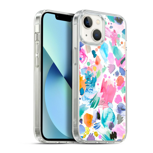 Ninola Colourful Prints Pink Scribbles Soft Gel Case for Apple iPhone 13