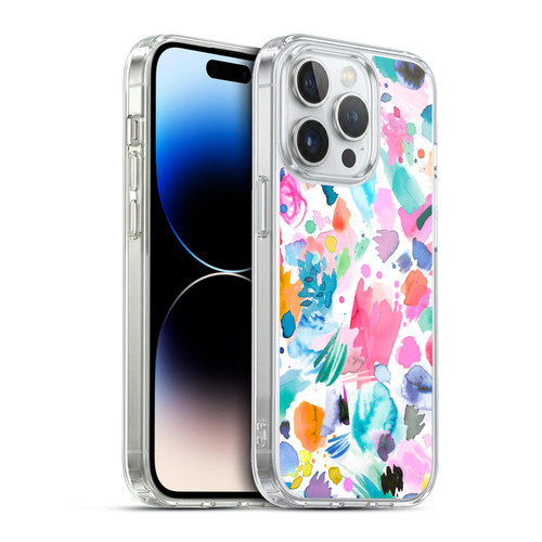 Ninola Colourful Prints Pink Scribbles Soft Gel Case for Apple iPhone 13 Pro & MagSafe