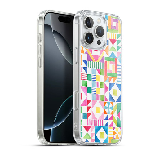 Ninola Colourful Prints Geometric Patchwork Soft Gel Case for Apple iPhone 16 Pro Max & MagSafe