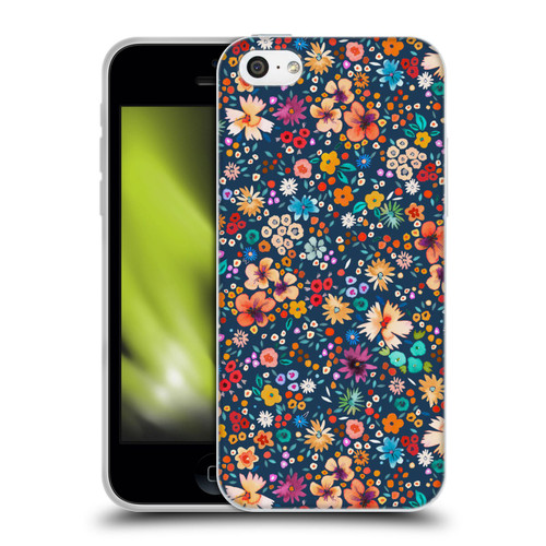 Ninola Colourful Prints Blue Floral Soft Gel Case for Apple iPhone 5c