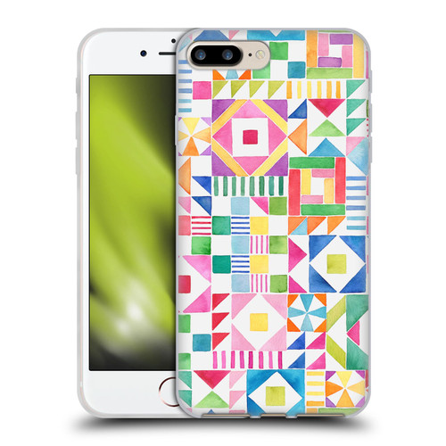 Ninola Colourful Prints Geometric Patchwork Soft Gel Case for Apple iPhone 7 Plus / iPhone 8 Plus