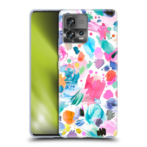 Ninola Colourful Prints Pink Scribbles Soft Gel Case for Motorola Moto Edge 30 Fusion