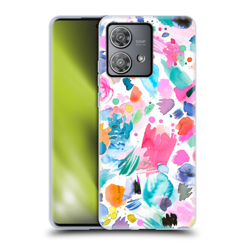 Ninola Colourful Prints Pink Scribbles Soft Gel Case for Motorola Edge 40 Neo 5G