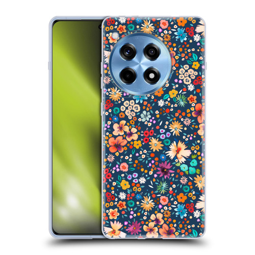Ninola Colourful Prints Blue Floral Soft Gel Case for OnePlus 12R