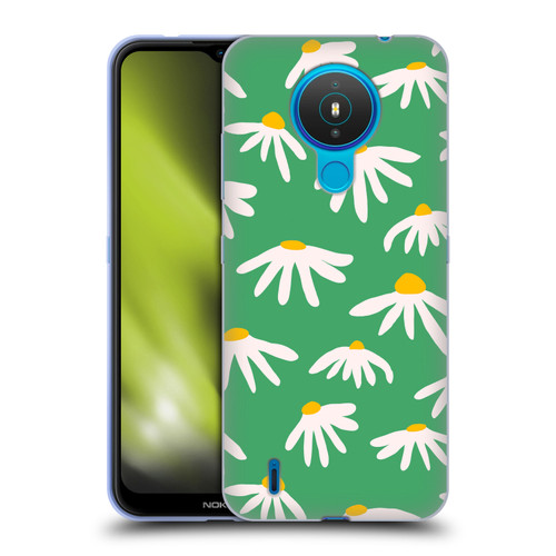 Ninola Colourful Prints Green Daisies Soft Gel Case for Nokia 1.4