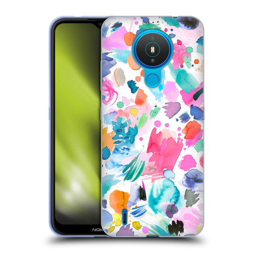 Ninola Colourful Prints Pink Scribbles Soft Gel Case for Nokia 1.4