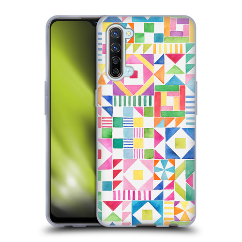 Ninola Colourful Prints Geometric Patchwork Soft Gel Case for OPPO Find X2 Lite 5G