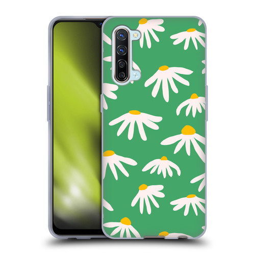 Ninola Colourful Prints Green Daisies Soft Gel Case for OPPO Find X2 Lite 5G