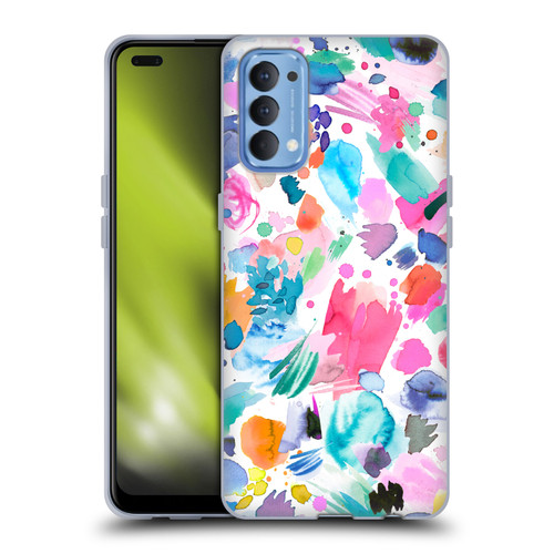 Ninola Colourful Prints Pink Scribbles Soft Gel Case for OPPO Reno 4 5G