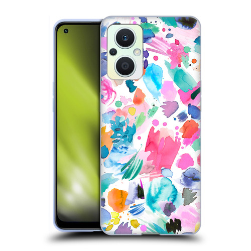 Ninola Colourful Prints Pink Scribbles Soft Gel Case for OPPO Reno8 Lite