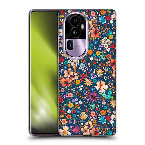 Ninola Colourful Prints Blue Floral Soft Gel Case for OPPO Reno10 Pro+