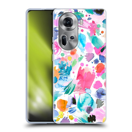 Ninola Colourful Prints Pink Scribbles Soft Gel Case for OPPO Reno11