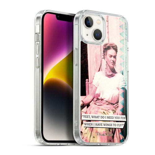 Frida Kahlo Portraits And Quotes Strange Soft Gel Case for Apple iPhone 14 Plus