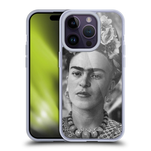 Frida Kahlo Portraits And Quotes Floral Headdress Soft Gel Case for Apple iPhone 14 Pro