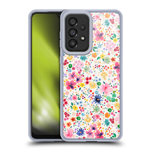 Ninola Colourful Prints Pink Floral Soft Gel Case for Samsung Galaxy A33 5G (2022)