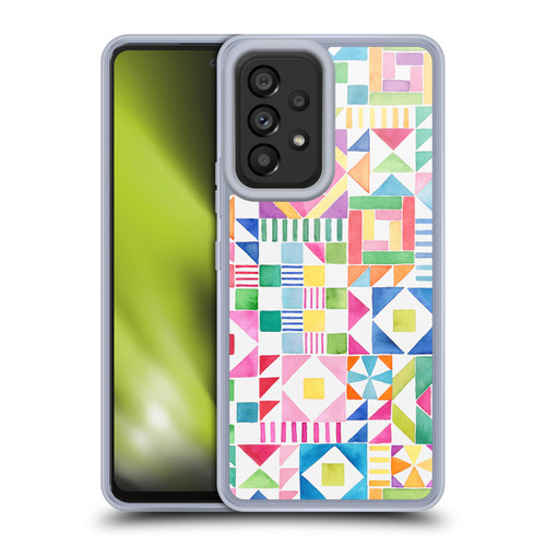 Ninola Colourful Prints Geometric Patchwork Soft Gel Case for Samsung Galaxy A53 5G (2022)