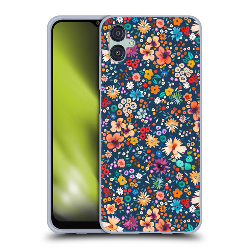 Ninola Colourful Prints Blue Floral Soft Gel Case for Samsung Galaxy M04 5G / A04e
