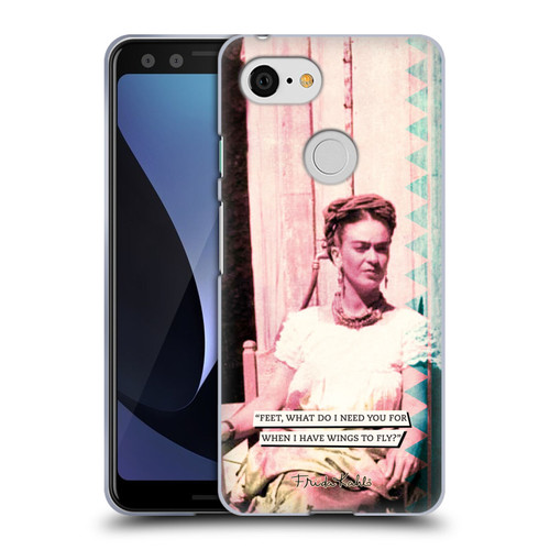 Frida Kahlo Portraits And Quotes Strange Soft Gel Case for Google Pixel 3