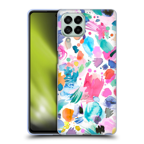 Ninola Colourful Prints Pink Scribbles Soft Gel Case for Samsung Galaxy M53 (2022)