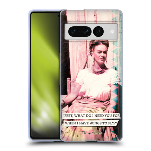 Frida Kahlo Portraits And Quotes Strange Soft Gel Case for Google Pixel 7 Pro