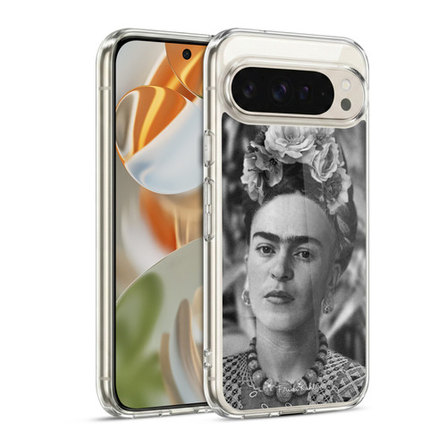 Frida Kahlo Portraits And Quotes Floral Headdress Soft Gel Case for Google Pixel 9 / Pixel 9 Pro