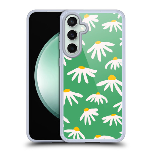 Ninola Colourful Prints Green Daisies Soft Gel Case for Samsung Galaxy S23 FE 5G