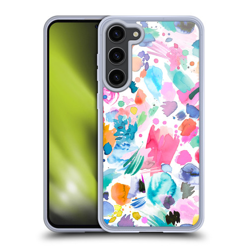 Ninola Colourful Prints Pink Scribbles Soft Gel Case for Samsung Galaxy S23+ 5G