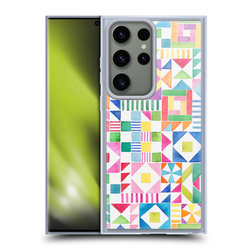 Ninola Colourful Prints Geometric Patchwork Soft Gel Case for Samsung Galaxy S23 Ultra 5G