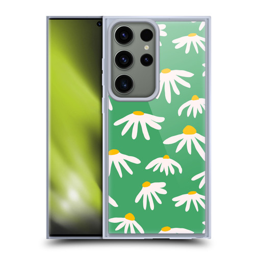 Ninola Colourful Prints Green Daisies Soft Gel Case for Samsung Galaxy S23 Ultra 5G
