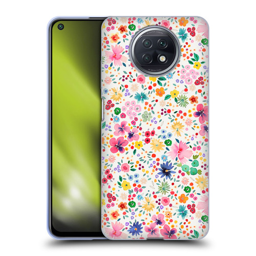 Ninola Colourful Prints Pink Floral Soft Gel Case for Xiaomi Redmi Note 9T 5G