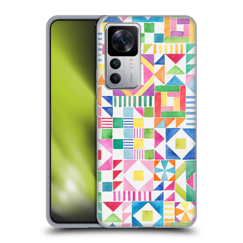 Ninola Colourful Prints Geometric Patchwork Soft Gel Case for Xiaomi 12T 5G / 12T Pro 5G / Redmi K50 Ultra 5G