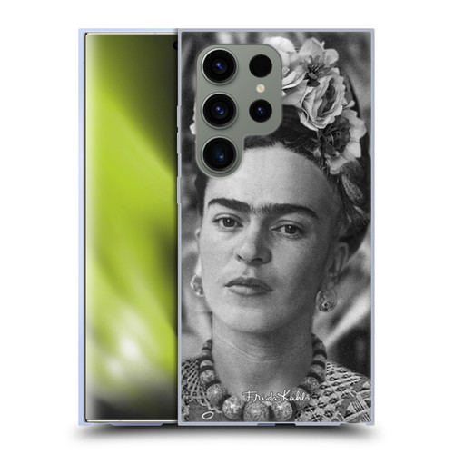 Frida Kahlo Portraits And Quotes Floral Headdress Soft Gel Case for Samsung Galaxy S24 Ultra 5G