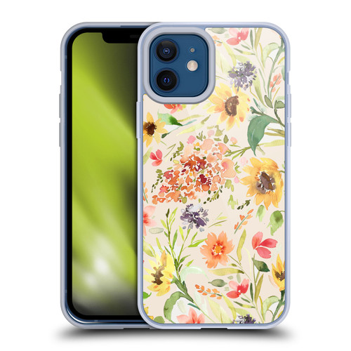 Ninola Flower Patterns Sunflower Plants Autumn Soft Gel Case for Apple iPhone 12 / iPhone 12 Pro