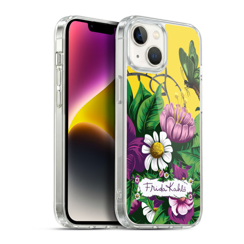 Frida Kahlo Purple Florals Butterfly Soft Gel Case for Apple iPhone 14